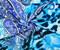 Blue-Multi Poly Stretch Paisley Print ITY Jersey Knit Fabric By the Yard